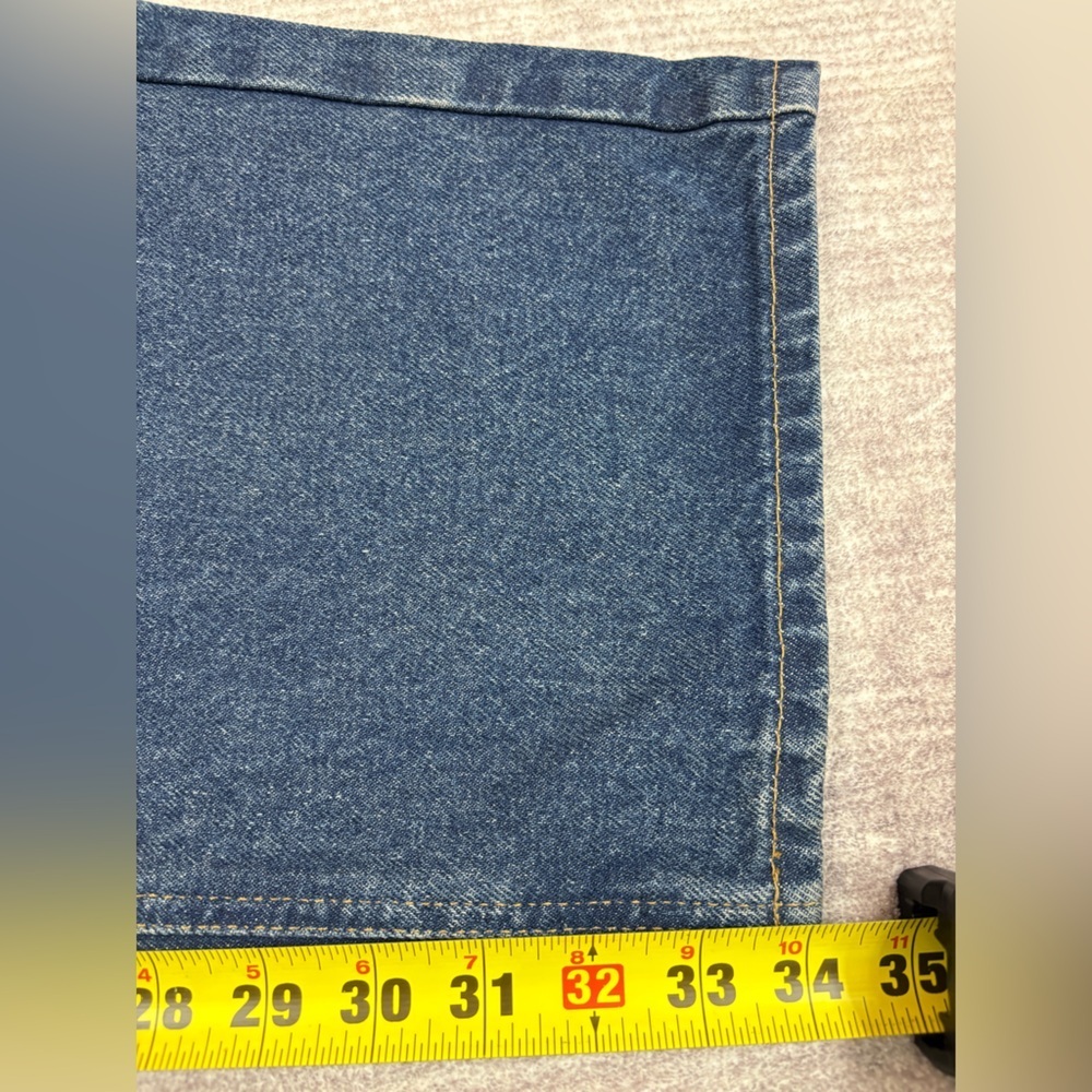 NWT Carhartt Relaxed Fit Straight Leg Denim Jeans Mens 42X34 Dark Blue Workwear - Picture 6 of 11
